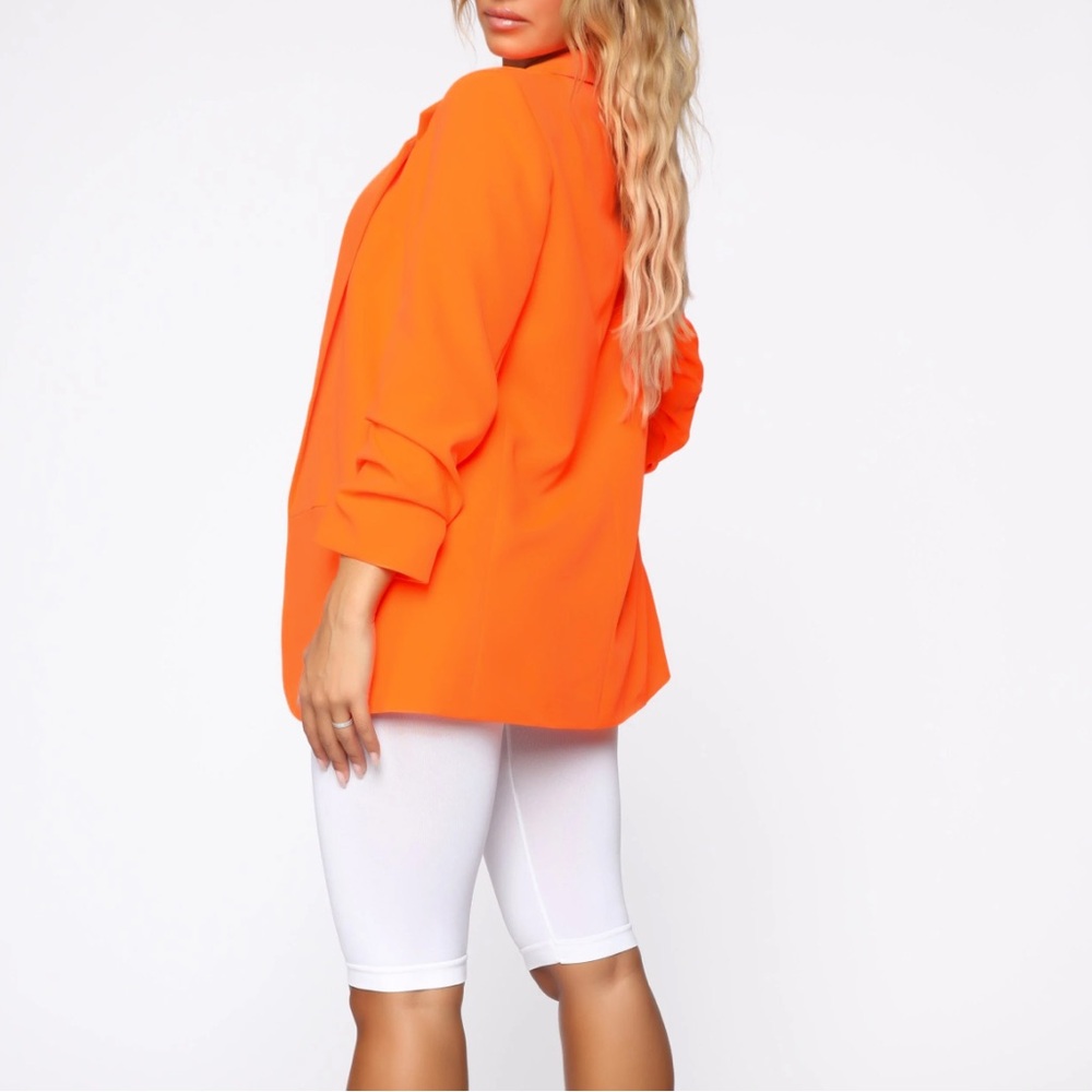 Fashion Nova Getting Pain Blazer in Neon Orange